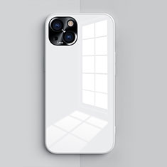 Silikon Hülle Handyhülle Ultra Dünn Flexible Schutzhülle 360 Grad Ganzkörper Tasche G01 für Apple iPhone 14 Plus Weiß