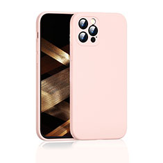 Silikon Hülle Handyhülle Ultra Dünn Flexible Schutzhülle 360 Grad Ganzkörper Tasche G01 für Apple iPhone 14 Pro Max Rosa