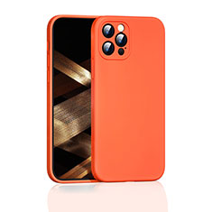 Silikon Hülle Handyhülle Ultra Dünn Flexible Schutzhülle 360 Grad Ganzkörper Tasche G01 für Apple iPhone 14 Pro Orange