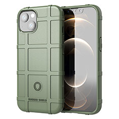 Silikon Hülle Handyhülle Ultra Dünn Flexible Schutzhülle 360 Grad Ganzkörper Tasche G05 für Apple iPhone 14 Plus Grün