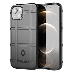 Silikon Hülle Handyhülle Ultra Dünn Flexible Schutzhülle 360 Grad Ganzkörper Tasche G05 für Apple iPhone 14 Plus Schwarz