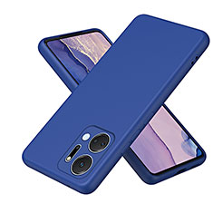 Silikon Hülle Handyhülle Ultra Dünn Flexible Schutzhülle 360 Grad Ganzkörper Tasche H01P für Huawei Honor X7a Blau