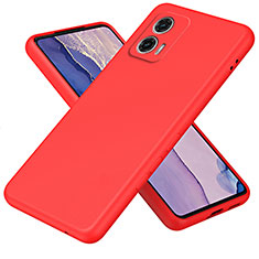 Silikon Hülle Handyhülle Ultra Dünn Flexible Schutzhülle 360 Grad Ganzkörper Tasche H01P für Motorola Moto G73 5G Rot