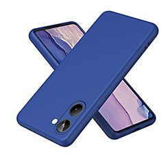 Silikon Hülle Handyhülle Ultra Dünn Flexible Schutzhülle 360 Grad Ganzkörper Tasche H01P für Realme 10 4G Blau