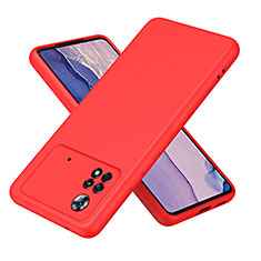 Silikon Hülle Handyhülle Ultra Dünn Flexible Schutzhülle 360 Grad Ganzkörper Tasche H01P für Xiaomi Poco X4 Pro 5G Rot