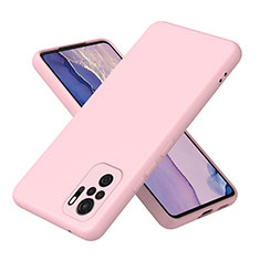 Silikon Hülle Handyhülle Ultra Dünn Flexible Schutzhülle 360 Grad Ganzkörper Tasche H01P für Xiaomi Redmi Note 10S 4G Rosegold