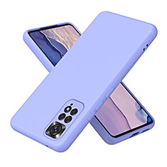 Silikon Hülle Handyhülle Ultra Dünn Flexible Schutzhülle 360 Grad Ganzkörper Tasche H01P für Xiaomi Redmi Note 11 Pro 4G Lavendel Grau