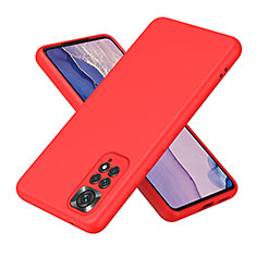Silikon Hülle Handyhülle Ultra Dünn Flexible Schutzhülle 360 Grad Ganzkörper Tasche H01P für Xiaomi Redmi Note 11 Pro 5G Rot