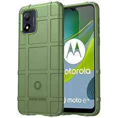 Silikon Hülle Handyhülle Ultra Dünn Flexible Schutzhülle 360 Grad Ganzkörper Tasche J01S für Motorola Moto E13 Grün