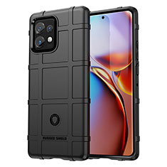 Silikon Hülle Handyhülle Ultra Dünn Flexible Schutzhülle 360 Grad Ganzkörper Tasche J01S für Motorola Moto Edge 40 Pro 5G Schwarz