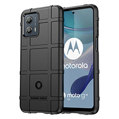Silikon Hülle Handyhülle Ultra Dünn Flexible Schutzhülle 360 Grad Ganzkörper Tasche J01S für Motorola Moto G53 5G Schwarz