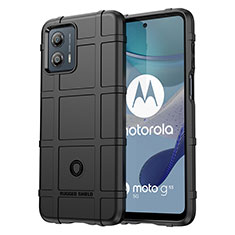 Silikon Hülle Handyhülle Ultra Dünn Flexible Schutzhülle 360 Grad Ganzkörper Tasche J01S für Motorola Moto G53y 5G Schwarz