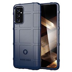 Silikon Hülle Handyhülle Ultra Dünn Flexible Schutzhülle 360 Grad Ganzkörper Tasche J01S für Samsung Galaxy A15 4G Blau