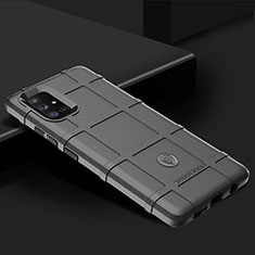 Silikon Hülle Handyhülle Ultra Dünn Flexible Schutzhülle 360 Grad Ganzkörper Tasche J01S für Samsung Galaxy A71 4G A715 Grau