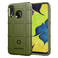 Silikon Hülle Handyhülle Ultra Dünn Flexible Schutzhülle 360 Grad Ganzkörper Tasche J01S für Samsung Galaxy M10S Grün