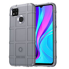 Silikon Hülle Handyhülle Ultra Dünn Flexible Schutzhülle 360 Grad Ganzkörper Tasche J01S für Xiaomi Redmi 9 Activ Grau