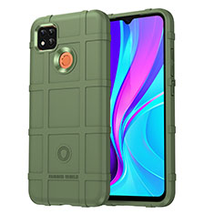 Silikon Hülle Handyhülle Ultra Dünn Flexible Schutzhülle 360 Grad Ganzkörper Tasche J01S für Xiaomi Redmi 9C NFC Grün