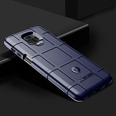 Silikon Hülle Handyhülle Ultra Dünn Flexible Schutzhülle 360 Grad Ganzkörper Tasche J01S für Xiaomi Redmi Note 9 Pro Blau