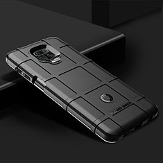 Silikon Hülle Handyhülle Ultra Dünn Flexible Schutzhülle 360 Grad Ganzkörper Tasche J01S für Xiaomi Redmi Note 9 Pro Max Schwarz