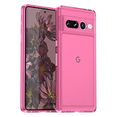 Silikon Hülle Handyhülle Ultra Dünn Flexible Schutzhülle 360 Grad Ganzkörper Tasche J02S für Google Pixel 7 Pro 5G Pink