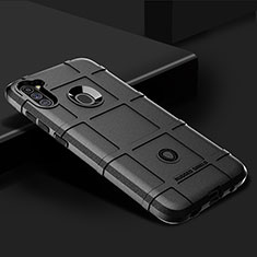 Silikon Hülle Handyhülle Ultra Dünn Flexible Schutzhülle 360 Grad Ganzkörper Tasche J02S für Samsung Galaxy A11 Schwarz