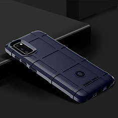 Silikon Hülle Handyhülle Ultra Dünn Flexible Schutzhülle 360 Grad Ganzkörper Tasche J02S für Samsung Galaxy A41 Blau