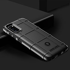 Silikon Hülle Handyhülle Ultra Dünn Flexible Schutzhülle 360 Grad Ganzkörper Tasche J02S für Samsung Galaxy A41 Schwarz