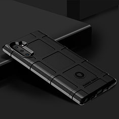 Silikon Hülle Handyhülle Ultra Dünn Flexible Schutzhülle 360 Grad Ganzkörper Tasche J02S für Samsung Galaxy Note 10 5G Schwarz