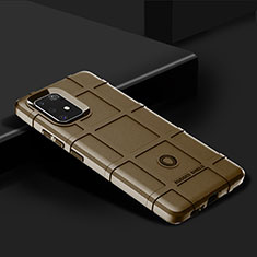 Silikon Hülle Handyhülle Ultra Dünn Flexible Schutzhülle 360 Grad Ganzkörper Tasche J02S für Samsung Galaxy S10 Lite Braun