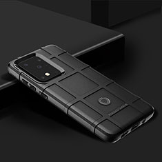 Silikon Hülle Handyhülle Ultra Dünn Flexible Schutzhülle 360 Grad Ganzkörper Tasche J02S für Samsung Galaxy S20 Ultra 5G Schwarz