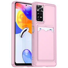 Silikon Hülle Handyhülle Ultra Dünn Flexible Schutzhülle 360 Grad Ganzkörper Tasche J02S für Xiaomi Mi 11i 5G (2022) Rosa