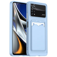 Silikon Hülle Handyhülle Ultra Dünn Flexible Schutzhülle 360 Grad Ganzkörper Tasche J02S für Xiaomi Redmi Note 11E Pro 5G Blau