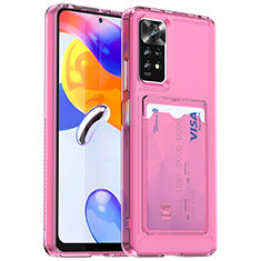 Silikon Hülle Handyhülle Ultra Dünn Flexible Schutzhülle 360 Grad Ganzkörper Tasche J02S für Xiaomi Redmi Note 11S 4G Pink