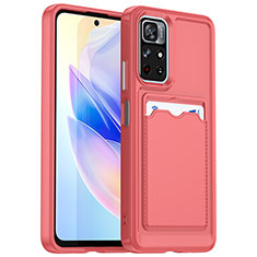 Silikon Hülle Handyhülle Ultra Dünn Flexible Schutzhülle 360 Grad Ganzkörper Tasche J02S für Xiaomi Redmi Note 11S 5G Rot