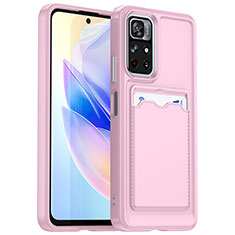 Silikon Hülle Handyhülle Ultra Dünn Flexible Schutzhülle 360 Grad Ganzkörper Tasche J02S für Xiaomi Redmi Note 11T 5G Rosa