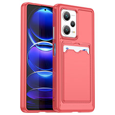 Silikon Hülle Handyhülle Ultra Dünn Flexible Schutzhülle 360 Grad Ganzkörper Tasche J02S für Xiaomi Redmi Note 12 Explorer Rot