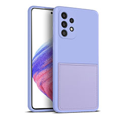 Silikon Hülle Handyhülle Ultra Dünn Flexible Schutzhülle 360 Grad Ganzkörper Tasche MJ1 für Samsung Galaxy A53 5G Helles Lila