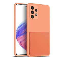 Silikon Hülle Handyhülle Ultra Dünn Flexible Schutzhülle 360 Grad Ganzkörper Tasche MJ1 für Samsung Galaxy A53 5G Orange