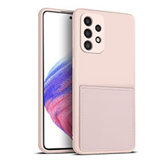 Silikon Hülle Handyhülle Ultra Dünn Flexible Schutzhülle 360 Grad Ganzkörper Tasche MJ1 für Samsung Galaxy A53 5G Rosa