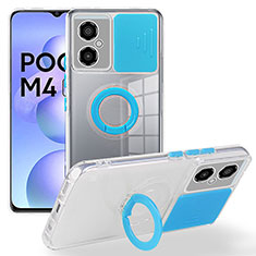 Silikon Hülle Handyhülle Ultra Dünn Flexible Schutzhülle 360 Grad Ganzkörper Tasche MJ1 für Xiaomi Poco M4 5G Blau