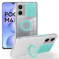 Silikon Hülle Handyhülle Ultra Dünn Flexible Schutzhülle 360 Grad Ganzkörper Tasche MJ1 für Xiaomi Poco M4 5G Minzgrün