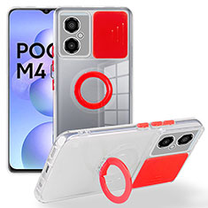 Silikon Hülle Handyhülle Ultra Dünn Flexible Schutzhülle 360 Grad Ganzkörper Tasche MJ1 für Xiaomi Poco M4 5G Rot