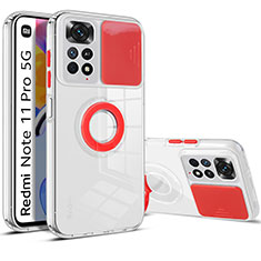 Silikon Hülle Handyhülle Ultra Dünn Flexible Schutzhülle 360 Grad Ganzkörper Tasche MJ1 für Xiaomi Redmi Note 11 Pro 4G Rot