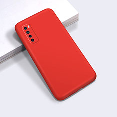 Silikon Hülle Handyhülle Ultra Dünn Flexible Schutzhülle 360 Grad Ganzkörper Tasche S01 für Huawei Nova 7 5G Rot