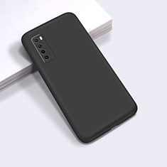 Silikon Hülle Handyhülle Ultra Dünn Flexible Schutzhülle 360 Grad Ganzkörper Tasche S01 für Huawei Nova 7 5G Schwarz