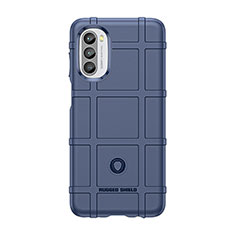 Silikon Hülle Handyhülle Ultra Dünn Flexible Schutzhülle 360 Grad Ganzkörper Tasche S01 für Motorola Moto Edge (2022) 5G Blau