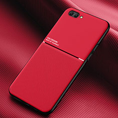 Silikon Hülle Handyhülle Ultra Dünn Flexible Schutzhülle 360 Grad Ganzkörper Tasche S01 für Oppo A5 Rot