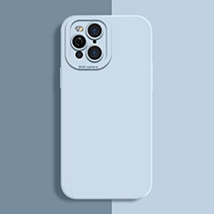 Silikon Hülle Handyhülle Ultra Dünn Flexible Schutzhülle 360 Grad Ganzkörper Tasche S01 für Oppo Find X3 Pro 5G Hellblau