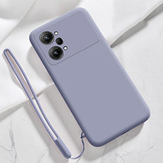 Silikon Hülle Handyhülle Ultra Dünn Flexible Schutzhülle 360 Grad Ganzkörper Tasche S01 für Oppo K10 Pro 5G Lavendel Grau