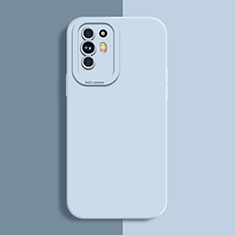 Silikon Hülle Handyhülle Ultra Dünn Flexible Schutzhülle 360 Grad Ganzkörper Tasche S01 für Oppo Reno5 Z 5G Hellblau